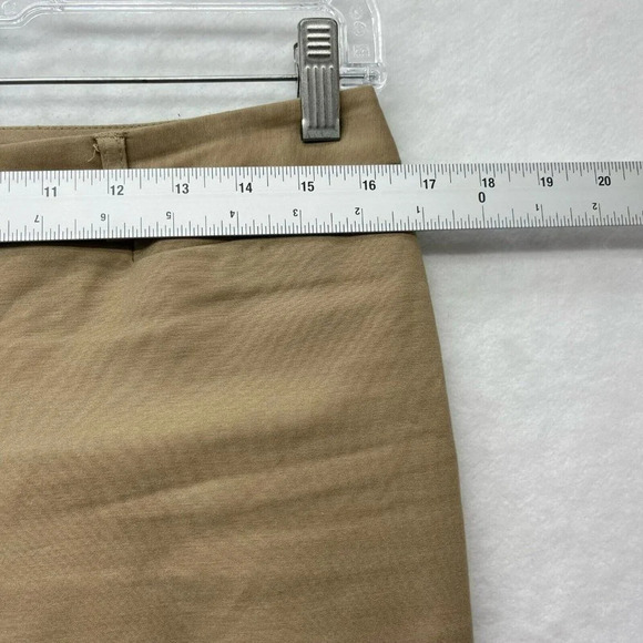Van Heusen Studio Pants Women's Sz 4 Camel Brown Cropped Slim Fit Stretch Pocket - Picture 3 of 12